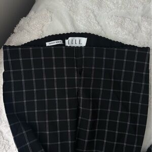 Elle Black and White Checkered Skirt